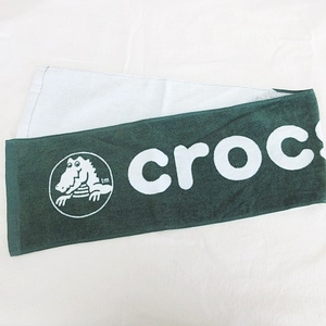 crocs クロックス タオル マフラータオル 綿 緑 グリーン