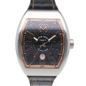フランクミュラー ヴァンガード 腕時計 時計 ステンレススチール V45SC DTSTG J 自動巻き メンズ 1年保証 FRANCK MULLER 中古