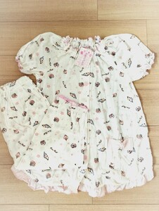 天使のパジャマ　サイズ１４０　半袖セット　メッシュ　シェル柄★新品