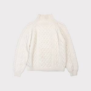 H BEAUTY＆YOUTH【FISHERMAN HIGH NECK KNIT】