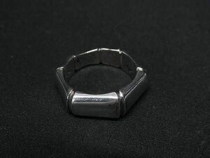 1円 ■美品■ GUCCI グッチ バンブー SV925 リング 指輪 アクセサリー 約15号 メンズ レディース シルバー系 AY3699