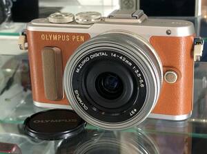 美品 OLYMPUS PEN E-PL8 ミラーレス デジタル一眼カメラ EZダブルズームキット 化粧箱 付属品 セット オリンパス SS-282056