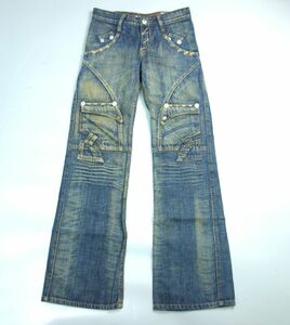 00s Y2K JEANS DE ART ジーンズ デ アート カスタム ブッシュデニム ジーンズ メンズ S