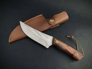 ナイフ　#147　シースナイフ　縦槌目　アウトドア　ブッシュクラフト