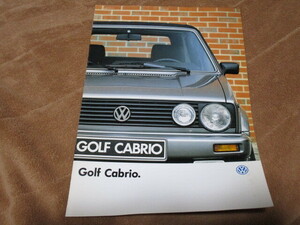 1988年3月発行フォルクスワーゲンゴルフ・カブリオのカタログ