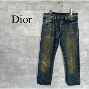 『Dior』ディオール (30) 汚れ加工 スリムデニムパンツ