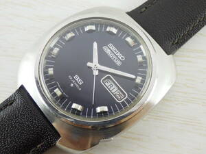 稼働品 SEIKO セイコー 5 ACTUS ファイブ アクタス ネイビー文字盤 6106-8430 自動巻き メンズ 腕時計 機械式 アンティーク ビンテージ 231