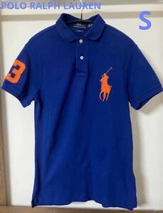 POLO RALPH LAUREN ポロシャツ BIGポニー S ブルー 美品