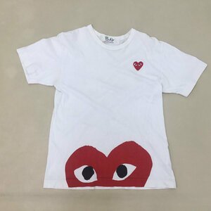 ■【送料198円】PLAY COMME des GARCONS プレイコムデギャルソン Tシャツ ハート 刺繍 レディース サイズ不明(M相当) 0.16㎏■