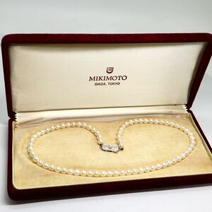 MIKIMOTO(ミキモト)箱付き!!《アコヤ本真珠ネックレス》A ◎約5.5-6.0mm珠 21.4g 約42.5cm pearl necklace ジュエリー jewelry DB0/EE0