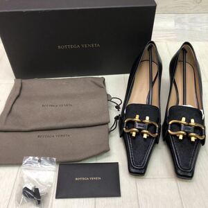 新品未使用 箱あり Bottega Veneta ボッテガヴェネタ パンプス 36 ブラック バックル ハイヒール