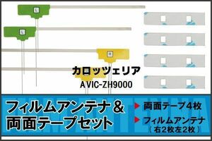 フィルムアンテナ 地デジ ナビ カロッツェリア 用 両面テープ 3M 強力 4枚 AVIC-ZH9000 左右 載せ替え 車 高感度 受信 アンテナフィルム