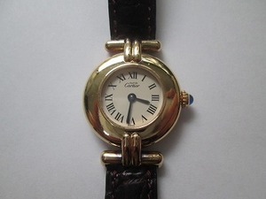 カルティエ マストコリゼ アイボリー文字盤 レディース 腕時計 動品 美品2