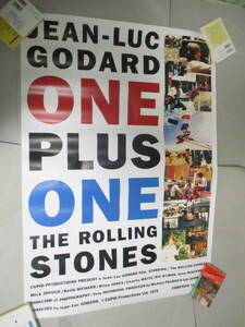 大型 映画ポスター ゴダール Jean-Luc Godard ワン・プラス・ワン One Plus One ローリング・ストーンズ The Rolling Stones　