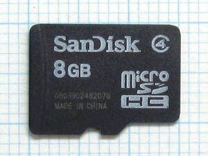★SanDisk microSDHC メモリーカード ８GB 中古★送料６３円～