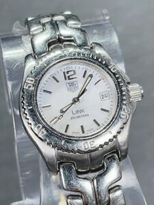 超美品 TAG HEUER タグホイヤー リンク デイト クォーツ WT141H シェル文字盤 腕時計 ダイバーズウオッチ 200M防水 動作確認済み