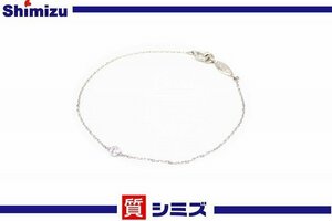 【AHKAH】良品 アーカー K18WG ダイヤブレスレット 0.06ct 約15ｃｍ アクセサリー◆質屋