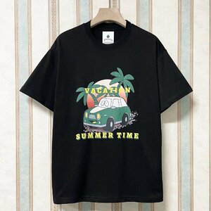 個性 定価2万 FRANKLIN MUSK・アメリカ・ニューヨーク発 半袖Tシャツ 薄手 吸汗 通気 ゆったり スウェット オシャレ 日常 夏 サイズ2