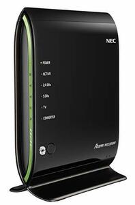 NEC Aterm 無線LAN親機 WiFiルーター 11ac/n/a/g/b 1733Mbps 450Mbps 4LDK 3階建 接続台数18台 WG2200HP PA-WG2200HP(中古品)　(shin