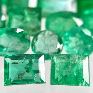 大量!!●天然エメラルドおまとめ20ct●a ルース 裸石 宝石 ジュエリー jewelry emerald beryl ベリル 緑玉 DI0 ①