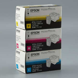 送料無料!! EPSON LPC3T33C シアン LPC3T33M マゼンタ LPC3T33Y イエロー 3色セット ETカートリッジ 純正