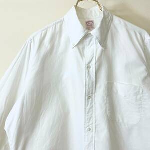 希少《 Dead Stock(1Wash) / 6 Button / 15.5-3 》70s80s 極上品【 Brooks Brothers 6ボタン ホワイト 白 OX オックスフォード BDシャツ 】