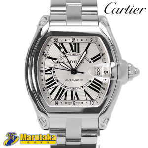 送料無料 カルティエ ロードスターGMT W62032X6 Cartier メンズ 自動巻 シルバー 腕時計 ウォッチ 逸品質屋 丸高 24k5