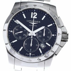 ロンジン LONGINES L2.743.4 コンクエスト クロノグラフ デイト 自動巻き メンズ 良品 _781230