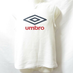 古着 メンズL UMBRO/アンブロ ノースリーブ インナーシャツ サッカー フットサル 練習着 ホワイト UBS7134