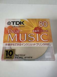 TDK 音楽用　CD-R　80分　10枚パック　インクジェットプリンタ対応 （パールカラー・ワイド印刷仕様）