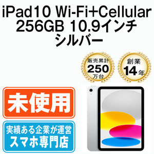 新品 iPad10 256GB 10.9インチ シルバー A2757 Wi-Fi+Cellular 10.9インチ 第10世代 2022年 本体 未開封 SIMフリー