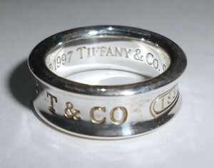 TIFFANY&Co. 銀製 ナロー リング 約9号 約7.1g ティファニー 指輪 1997 1837 925 刻印あり シルバー