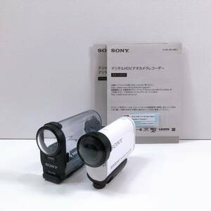 193【中古】SONY HDR-AS200V デジタルHDビデオカメラレコーダー アクションカム ケース バッテリー スタートガイド付き 動作未確認 現状品