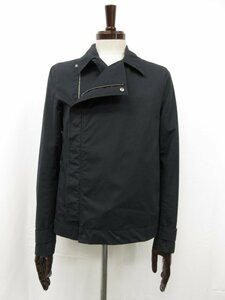 美品【ディオールオム Dior HOMME】0E3143031337 ライダース型 コットンジャケット ブルゾン (メンズ) size46 ネイビー系 伊製●17HR3212●