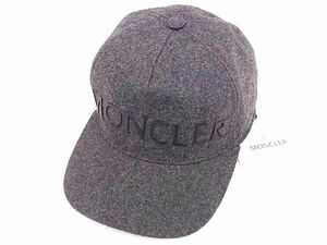 ■新品■未使用■ MONCLER モンクレール ウール100％ キャップ 帽子 メンズ レディース グレー系 AV6609