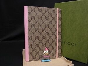 ■新品■未使用■ GUCCI グッチ ディズニーコラボ デイジー GG柄 ノートブック 手帳 文房具 ステーショナリー ベージュ系 AN9432