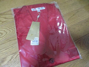 未使用　男性サテンシルク１００％　つぼみパジャマ　赤　ＸＬ　身長170cm-175cm相当