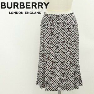 国内正規品◆BURBERRY LONDON バーバリー ロンドン 総柄 ミモレ丈 スカート 38