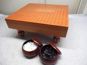 囲碁盤 サイズ 約45.5×42×25.5㎝ 碁石 管理5J1214J-F2