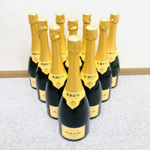 【RSA-3052】1円スタート! 未開栓 10本セット! クリュッグ グランド キュヴェ シャンパン CHAMPAGNE 750ml 12.5％ アルコール