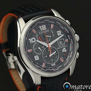 極上美品◎CITIZEN シチズン ダブルダイレクトフライト 海外モデル 電波ソーラー AT9030-04E H820◎