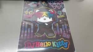 ハローキティ　DJ Hello Kitty　クリアファイル&ラバークリップ　サンリオ　新品未使用　定形外140円
