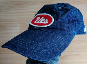 送料無料UESデニム キャップ M 帽子インディゴ名作ウエス藍ネイビー紺ハットTHE刺繍パッチ小物REAL32McCOY