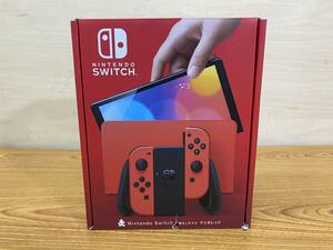 未使用 ニンテンドースイッチ◆有機EL マリオレッド 保証付◆HEG-S-RAAAA