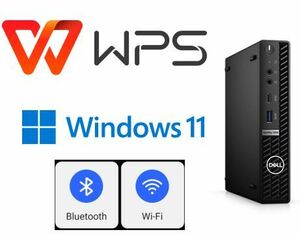 D474/Dell OptiPlex7090Micro第11世代i5-11500T/M.2 NVME256GB+HDD1TB/メモリ16GB(PC4-3200)/WIN11PRO/Office WPS/内蔵無線wifi6+Bluetooth