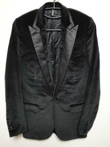 Dior Homme ディオール オム ◇ 1つ釦 ベロア ベルベット テーラード ジャケット JK ◇ サテン ラペル
