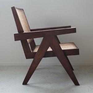 ＜数量限定B品＞ピエールジャンヌレ オフィスチェア オールドチーク 古材 Pierre Jeanneret Easy Chair V-leg OUTLET 競り