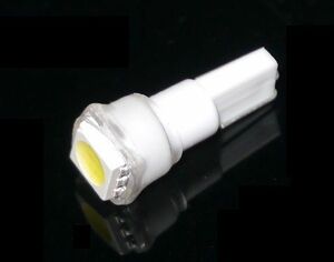T5 LEDバルブ 白 エアコン バルブ 12V ウェッジ LED SMD ホワイト 1個 ランプ 複数注文OK 交換用 インテリア 室内用 定形外 送料無料