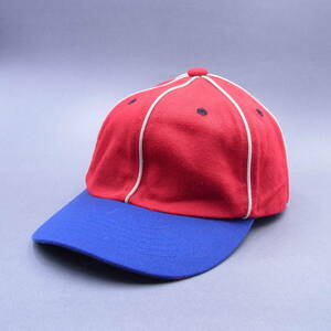 希少 / 6panel Cotton Cap / Blue & Red / キャップ 帽子 野球帽 Vintage ビンテージ 