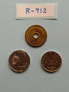 外国コイン　チェコ　(Rー７１２)　２コルナ硬貨　１コルナ硬貨　おまとめ　２枚